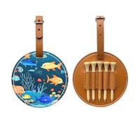WXXWXD Sac de rangement pour tees de golf imprimé monde sous-marin bleu - Rangement portable, facile à organiser