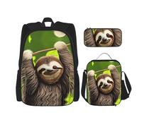 WXXWXD Sac d'école durable de grande capacité + trousse à crayons + sac à déjeuner, accompagnez vos enfants pour étudier heureux chaque jour