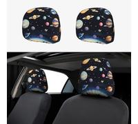 WXXWXD Saturn Jupiter Earth Lot de 2 housses pour appuie-tête de voiture, SUV, camion, camionnette, etc., pour améliorer le confort dans la voiture