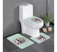 WXXWXD Smiling Succulents Lot de 3 tapis de salle de bain pour baignoire, cuisine, porte, intérieur et extérieur