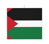 WXXWXD Tapis de cuisine absorbant imprimé drapeau de l'État de Palestine 40,6 x 45,7 cm - Tapis décoratif épais et durable pour comptoir