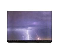 WXXWXD Tapis de sol imprimé tempête foudre 203,2 x 147,3 cm, couverture de chevet pour chambre à coucher, tapis décoratif pour salle d'étu