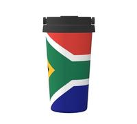 WXXWXD Tasse à café portable de grande capacité avec drapeau de l'Afrique du Sud - 12 heures de conservation de la chaleur et du froid, convient pour les voitures, les bureaux, etc.