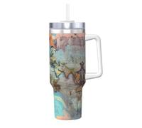 WXXWXD Tasse à glaçons avec motif carte du monde de dessin animé, 1,2 l - Chaud et frais, adapté pour la maison, le bureau et l'extérieur