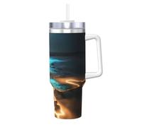 WXXWXD Tasse à glaçons avec motif « View under the moon » de 1,2 l - Chaud et frais, adapté pour la maison, le bureau et l'extérieur