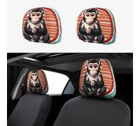 WXXWXD The Silent Monkey Lot de 2 housses pour appuie-tête de voiture, SUV, camion, camionnette, etc., pour améliorer le confort dans la voiture