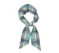 WXXWXD The Swan in Love Écharpe en soie imprimée pour femme, un accessoire polyvalent pour les manteaux d'automne et d'hiver, noir, taille unique