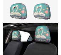 WXXWXD The Swan in Love Lot de 2 housses pour appuie-tête de voiture, SUV, camion, camionnette, etc., pour améliorer le confort dans la voiture