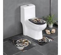 WXXWXD Tiger at Rest Lot de 3 tapis de salle de bain pour baignoire, cuisine, porte, intérieur et extérieur