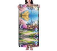 WXXWXD Unicorn Fairy Tale Serviette de bain ultra douce et absorbante (68,6 x 139,7 cm) | Serviette en peluche à séchage rapide pour salle de bain, spa, salle de sport, plage