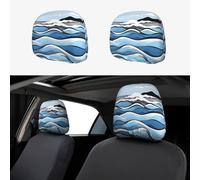 WXXWXD Waves Lapping at The Rocks Lot de 2 housses pour appuie-tête de voiture, SUV, camion, camionnette, etc., pour améliorer le confort dans la voiture