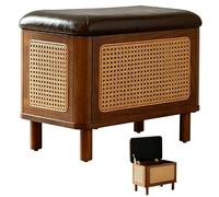 WXXZCE Banc Chaussures Entrée avec Rangement, Banc a Chaussures en Bois, D'entrée Doté d'un Coussin D'assise Moelleux, Idéal pour Les Entrées, Couloirs et Les Chambres