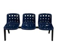 WXXZCE Bancs de Salle D'attente 3 Places, Chaises de Réception, Banc D'attente Airport, pour Bureaux, Centres Commerciaux, Salons, Cafés(Blue)