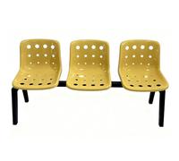 WXXZCE Bancs de Salle D'attente 3 Places, Chaises de Réception, Banc D'attente Airport, pour Bureaux, Centres Commerciaux, Salons, Cafés(Yellow)