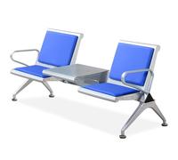 WXXZCE Chaise de Salle D'attente 2 Places, Banc D'attente Airport avec Table Basse, pour Aéroport, Hôpital, Banque, Salon, Barbier, Salle de Conférence(Blue)