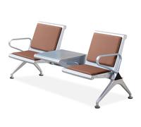 WXXZCE Chaise de Salle D'attente 2 Places, Banc D'attente Airport avec Table Basse, pour Aéroport, Hôpital, Banque, Salon, Barbier, Salle de Conférence(Brown)