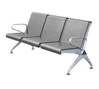 WXXZCE Chaise de Salle D'attente 3 Places, Banc D'attente Airport, Chaises de Réception avec Accoudoirs et Dossier, pour Aéroports, Banques, Hôpitaux, Bureaux(Gray)