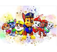 WXZRU 5D Diamond Art Kits for Adults, Paw Patrol Diamond Painting for Kids, Full Drill Cross Stitch Kit for Beginners Wall Art, 40x50cm nM405