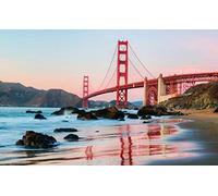 WXZRU Californie San Francisco Golden Gate Bridge Beach DIY 5D Diamond Painting par numéro Kits uniquesJ485