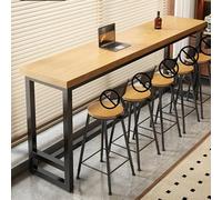 WXZXWXZX Table de Bar Haute Mange Debout Cuisine Comptoir Bar Console Table d'Appoint Étroite pour Salle à Manger Café Salon Petit Espace(Wood,160x40x105cm)