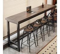 WXZXWXZX Table de Bar Haute Mange Debout Cuisine Comptoir Bar Console Table d'Appoint Étroite pour Salle à Manger Café Salon Petit Espace(Grey Oak,140x40x105cm)