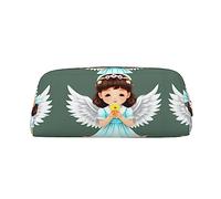WXZYFP Adorable petit ange. La trousse est fabriquée en cuir croisé (PVC), doublure 100 % polyester et impression plein écran