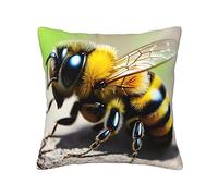 WXZYFP Adorable petite abeille imprimée double face, taie d'oreiller universelle pour toutes les saisons, 40,6 x 40,6 cm, 100 % polyester