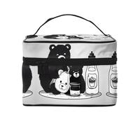 WXZYFP Adorable trousse de maquillage portable multifonction avec design interne et externe, facile à organiser diverses fournitures.