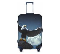 WXZYFP Aigle sous les étoiles La housse de protection pour la valise avec une impression unique double face vous aide à éviter de prendre la mauvaise valise pendant le voyage., blanc, taille L