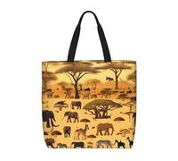 WXZYFP Animaux de prairie africaine. C'est un sac pratique à une épaule, adapté pour le shopping, les voyages et les besoins de la vie quotidienne. Noir, taille unique