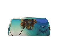 WXZYFP Beach Coconut Sunshine : la trousse est fabriquée en cuir croisé (PVC), doublure 100 % polyester et impression plein écran