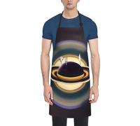 WXZYFP Beau tablier Saturne imprimé sur un seul côté imperméable avec poches, une bonne aide pour cuisiner dans la cuisine