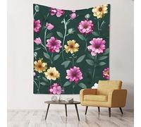 WXZYFP Belle tapisserie murale à fleurs violettes de 152,4 x 129,5 cm (verticale), adaptée pour une suspension murale, un pique-nique, une texture douce, facile à organiser