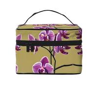 WXZYFP Belle trousse de maquillage de voyage Orchidées, indispensable pour les amateurs de voyage en plein air, a une structure interne simple.