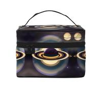 WXZYFP Belle trousse de maquillage portable multifonction Saturn avec design interne et externe, facile à organiser diverses fournitures.