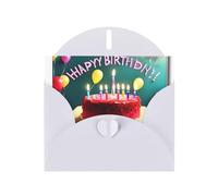 WXZYFP Belles cartes de vœux d'anniversaire en papier blanc nacré, brillantes des deux côtés, adaptées pour les vœux de vacances.