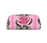 WXZYFP Belles roses roses. La trousse est fabriquée en cuir croisé (PVC), doublure 100 % polyester et impression plein écran