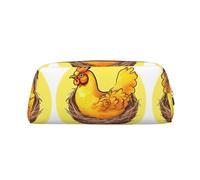 WXZYFP Bird's Nest Golden Chicken La trousse est fabriquée en cuir croisé (PVC), doublure 100 % polyester et impression plein écran