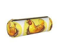 WXZYFP Bird's Nest Golden Chicken Trousse à crayons en cuir croisée respectueuse de l'environnement, légère et portable, adaptée pour un usage quotidien.