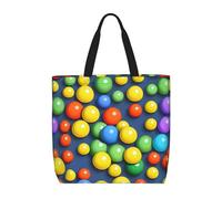 WXZYFP Boules colorées. C'est un sac pratique à une épaule, adapté pour le shopping, les voyages et les besoins de la vie quotidienne. Noir, taille unique