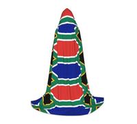 WXZYFP Cape à capuche avec drapeau de l'Afrique du Sud de taille moyenne pour adolescents, adaptée pour Halloween et les fêtes à thème, facile à laver et à entretenir.