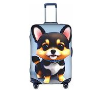 WXZYFP Card Love Fancy Puppy La housse de protection pour la valise avec une impression unique double face vous aide à éviter de prendre la mauvaise valise pendant le voyage., Blanc, L