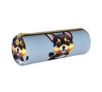 WXZYFP Card Love Fancy Puppy Trousse à crayons en cuir croisée respectueuse de l'environnement, légère et portable, adaptée pour un usage quotidien.