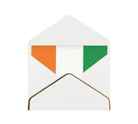 WXZYFP Carte de vœux en papier nacré avec drapeau de la Côte d'Ivoire - Le papier est épais et résistant, et il peut être ouvert et fermé en le pliant.