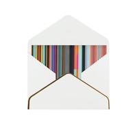 WXZYFP Carte de vœux en papier nacré avec lignes verticales irrégulières, le papier est épais et résistant, et il peut être ouvert et fermé en le pliant.