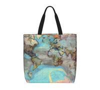 WXZYFP Carte du monde de dessin animé. C'est un sac à bandoulière pratique, adapté pour le shopping, les voyages et les besoins de la vie quotidienne.