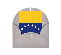 WXZYFP Cartes de vœux en papier nacré avec enveloppes, nacré double face, convient pour les vœux et les invitations de vacances Drapeau du Venezuela Gris