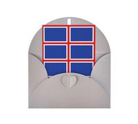WXZYFP Cartes de vœux en papier nacré avec enveloppes, nacré double face, convient pour les vœux et les invitations de vacances Drapeau de l'Islande Gris