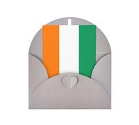 WXZYFP Cartes de vœux en papier nacré avec enveloppes, nacré double face, convient pour les vœux et les invitations de vacances Drapeau de la Côte d'Ivoire Gris