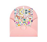 WXZYFP Cartes de vœux en papier nacré avec enveloppes, nacré double face, convient pour les vœux et les invitations de vacances fond rose joyeux anniversaire